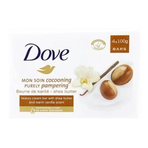 Dove Beauty Bar Soap With Shea Butter & Vanilla - 100g X4