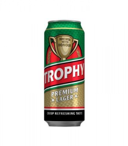 Trophy Premium Lager Beer 500ml Can x 6