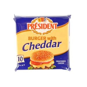 President Burger with Cheddar Cheese - 200g