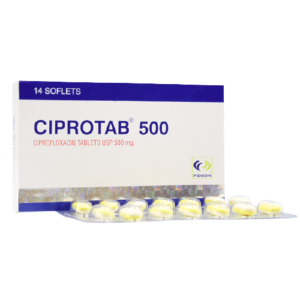 Ciprotab Ciprofloxacin USP (14 Soflets) - 500mg