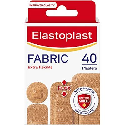 Elastoplast Anti-Bacterial Fabric Plaster 40 Strips