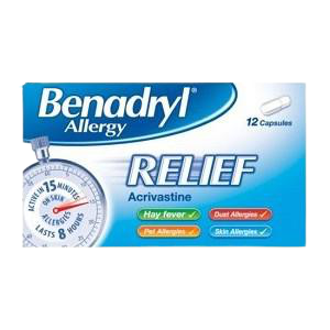 Benadryl Allergy Relief -12 Capsules