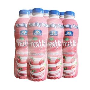 FreshYo Yoghurt Strawberry - 650ml x 6