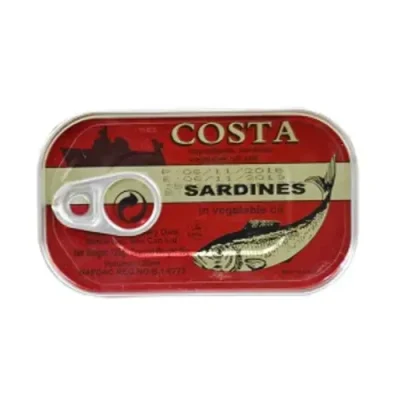 Costa Sardines In Vegetable Oil 125g