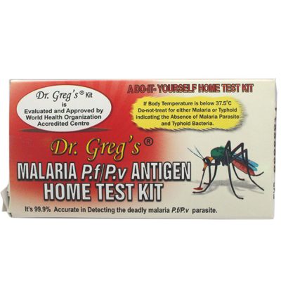 Dr Greg's Malaria P.f Antigen Home Test Kit