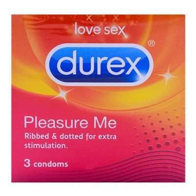 Durex Pleasure Me Condoms Ribbed and Dotted 3'S (1 pack)