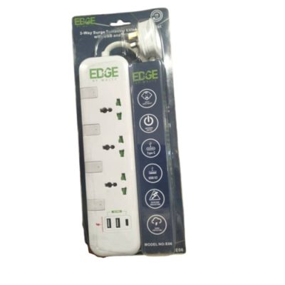 Edge by Waltz 3 Way Surge Protector Extension Box
