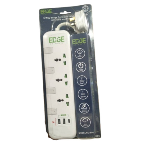 Edge by Waltz 3‑Way Surge Protector Extension Box