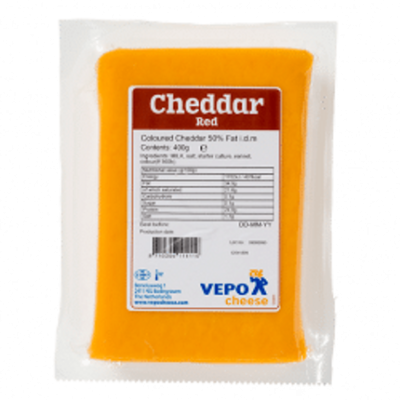 Vepo Red & White Chedder Block 0.25kg