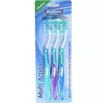 Beauty Formula Multi Action Medium ToothBrush 3'S	(1Pack)