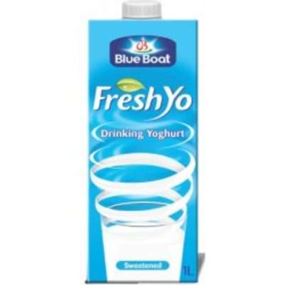 Blue Boat Fresh Yo Yoghurt Plain Sweet (1 Litre)