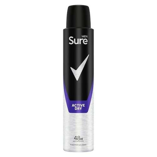 Sure Anti-Perspirant Deo Active Dry For Men (250mL)