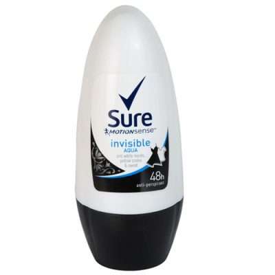 Sure Roll-On Anti-Perspirant Invisible Aqua	(50mL)