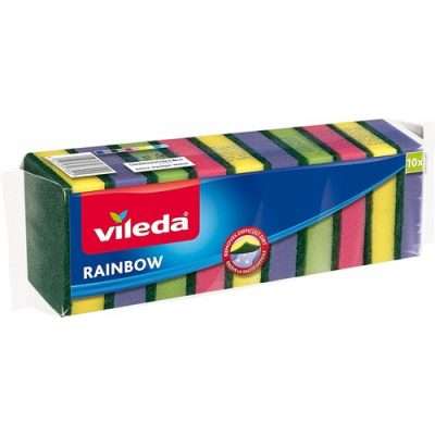 Vileda Rainbow Scouring Sponge 	(10Pcs)