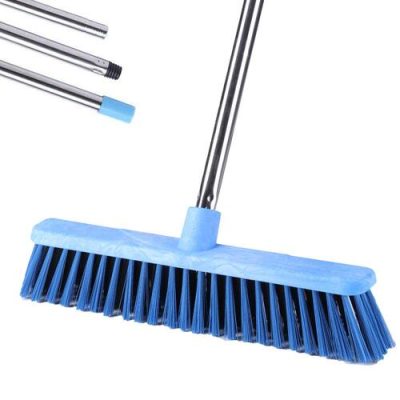 Stiff Bristle Long Handle Large Shower Floor Cleaning Scrubber Brush Broom