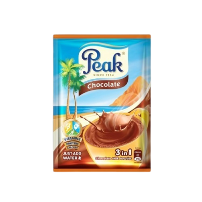 Peak Full Cream Chocolate milk Powder Sachet (18G x 10)