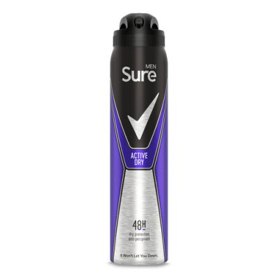 Sure Men Anti-perspirant Aerosol Active Dry (250ml)