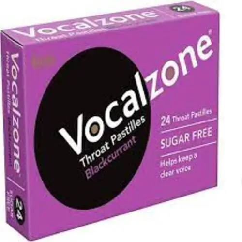 Vocalzone Throat Pastilles (Black Currant  x24 Tabs)