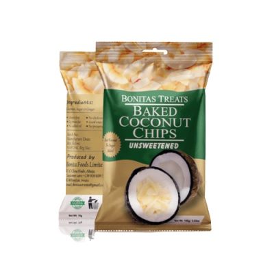 Bonitas Treats Baked Coconut Chips Unsweetened (100g)