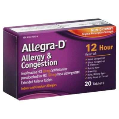 Allegra-D x20 Tabs (Non-Drowsy)